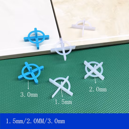 Distanziatore per piastrelle in plastica per sistema di livellamento del sistema di livellamento dei distanziatori trasversali per pavimenti in ceramica da 100 pezzi all'ingrosso della fabbrica