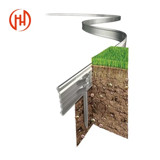 Bordo per prato flessibile in alluminio 6063 con connettori per partizione dell'erba da giardino